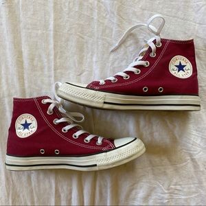 Burgundy High-Top All Star Converse